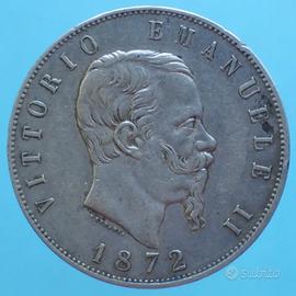 MONETA VITTORIO EMANUELE II - 5 LIRE - 1872