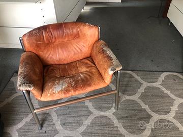 Poltrona in pelle modernariato