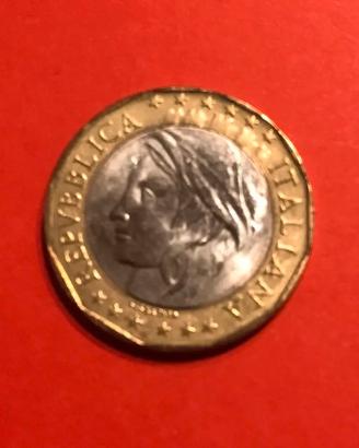 1000 Lire 1997 rara per errore di conio.