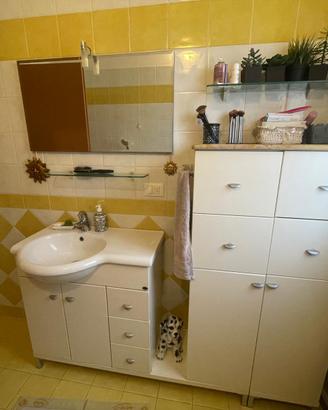 mobile bagno con lavandino e specchio + mobile aff