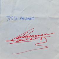 Autografo Originale J. Vadano mondiali calcio 1990