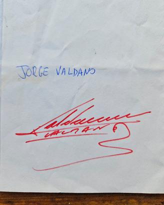 Autografo Originale J. Vadano mondiali calcio 1990