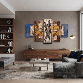 quadro etnico dipinto a mano 120x70