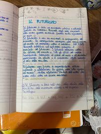 Quaderno di appunti letteratura
