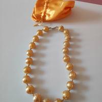 Collier collana perle oro nuovo