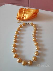 Collier collana perle oro nuovo
