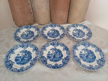 sei piattini inglesi per dolce marchio Spode's 