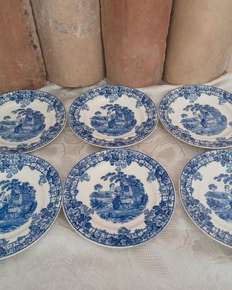 sei piattini inglesi per dolce marchio Spode's 