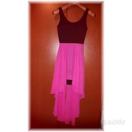 abitino cocktail fucsia-nero "Material Girl" XS