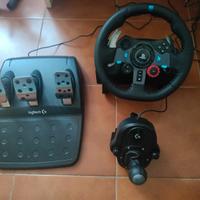 volante PS4+pedaliera+marce Logitech 