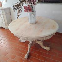 TAVOLO TONDO SHABBY ALLUNGABILE 