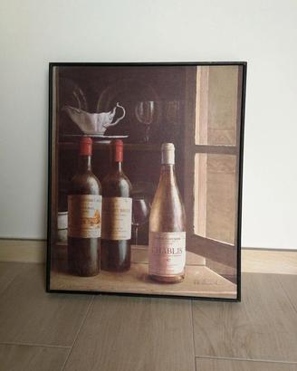 Oleografia su tela vino Fabrice de Villeneuve ediz