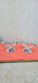 COPPIA DI CANDELABRI CAPODIMONTE ORIGINALI