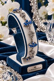 Bracciale vintage argento 925 artdecó lapislazzuli