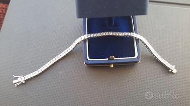 Bracciale tennis in argento 925 e zirconi