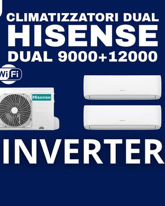 CLIMATIZZATORI  HISENSE DUAL  9000 + 12000 BTU