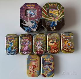 Lotto di Tin e mini tin VUOTE varie Pokémon ITA🇮🇹