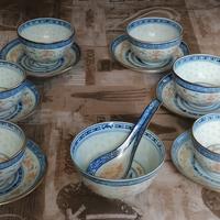 Servizio da tè cinese x 6 con zuccheriera