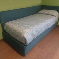 Letto singolo ad angolo Noctis Space rete estraib.