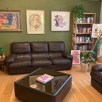 set 2 poltrone + divano 3posti +tavolino