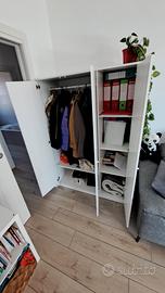 Armadio IKEA KLEPPSTAD 3 ante bianco 117x55x76 cm 