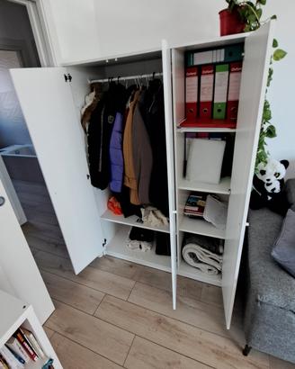 Armadio IKEA KLEPPSTAD 3 ante bianco 117x55x76 cm 