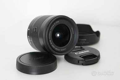 Obiettivo Canon EF-M 11-22mm 4-5.6 IS STM+paraluce