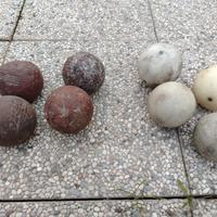 bocce vintage in resina ed in pietra