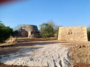 Terreno con trullo, cisterne, megalite recintato