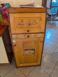 Credenza portavivande in legno 