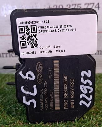 ABS HYUNDAI i40 Serie (CW) (11) 589203Z700 589203Z
