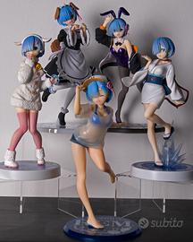 Lotto 5 Figure Rem Re:Zero Anime Originali