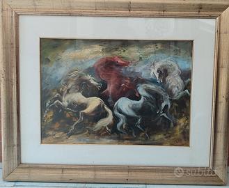 quadro "cavalli" Gianni Testa