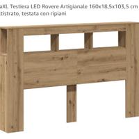 Testiera del letto con led