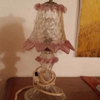 Murano Lampada da tavolo abatjour vetro rosa perfe