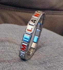 Milan Calcio bracciale acciaio