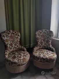 Coppia di poltroncine "nonnine" Napoleone III