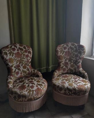 Coppia di poltroncine "nonnine" Napoleone III