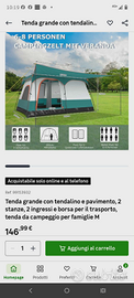 tenda da campeggio.