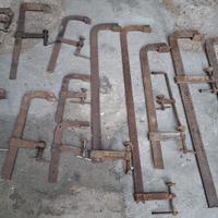 Morsetti / strettoi da falegname vintage in ferro 