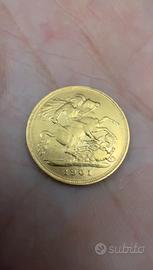 ½ Sterlina d’oro anno 1901