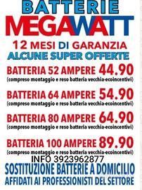 BATTERIE AUTO,MOTO,NAUTICA MONTAGGIO A DOMICILIO