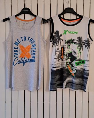 Canotte 100% cotone, tg 12-14 anni