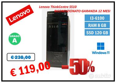 PC Lenovo Veloce Windows 11 - Garanzia 12 Mesi