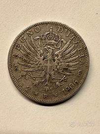 Moneta 2 Lire  "Aquila Sabauda" – Ag 835