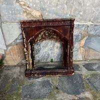 CORNICE PER CAMINETTO MAIOLICA TERRACOTTA SMALTATO