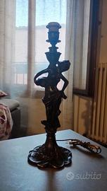 Lampada tavolo stile Liberty in Ottone massiccio