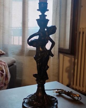 Lampada tavolo stile Liberty in Ottone massiccio