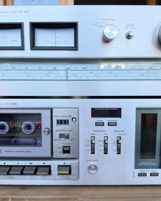 Sony Radio ST-A3L e Deck TC-K60 vintage anni 70 