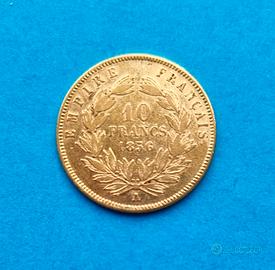 Francia Napoleone III – 10 Francs 1856 A, oro